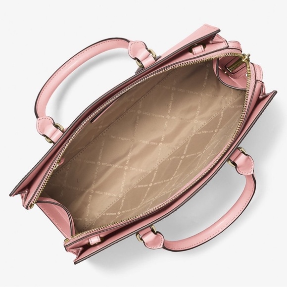 Michael Kors Sheila Medium Satchel Bag Powder Blush - Picture 7 of 9